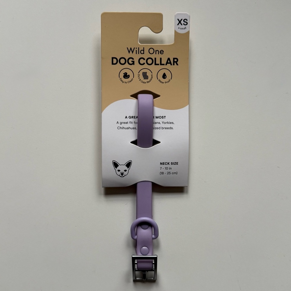 Wild One Dog Collar - XS (7-10") - Lilac